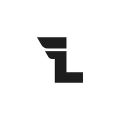 Vector Logo Letter L Double Wing