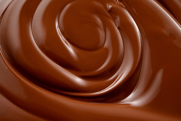 Melted chocolate. Chocolate surface. Hot chocolate.