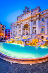 Fototapeta na wymiar Rome, Italy - Fontana di Trevi