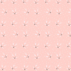 pattern with bunnies, happy easter