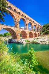 Crédence de cuisine en verre imprimé Pont du Gard Pont du Gard, Provence in France