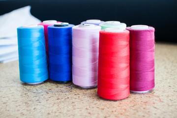 Babin threads in a sewing workshop