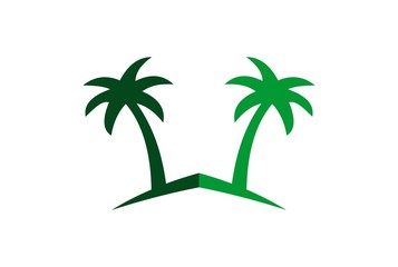 Fototapeta na wymiar abstract palm tree logo icon