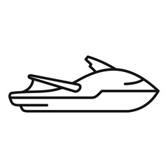 Sport jet ski icon. Outline sport jet ski vector icon for web design isolated on white background