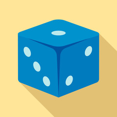 Classic dice icon. Flat illustration of classic dice vector icon for web design