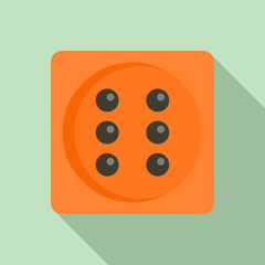 Dice icon. Flat illustration of dice vector icon for web design