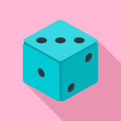 Small dice icon. Flat illustration of small dice vector icon for web design