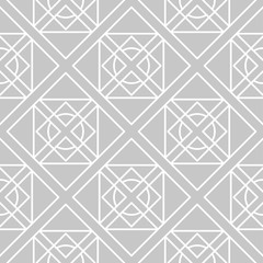  Geometric print. White pattern on gray seamless background