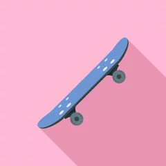 Fotobehang Side of skateboard icon. Flat illustration of side of skateboard vector icon for web design © anatolir