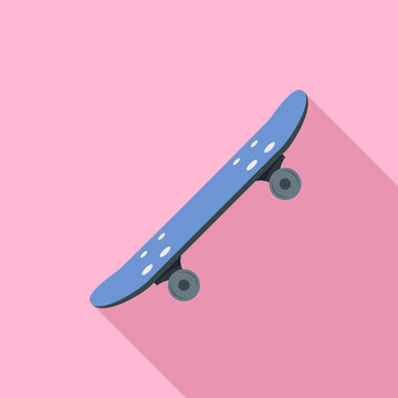 Side of skateboard icon. Flat illustration of side of skateboard vector icon for web design