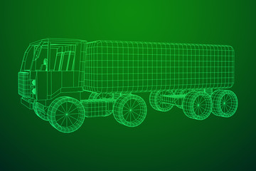 Truck or lorry car. Vector.