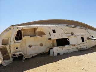 Schiffswrack in der Wüste