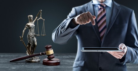 Lawyer table attorney authority background balance black