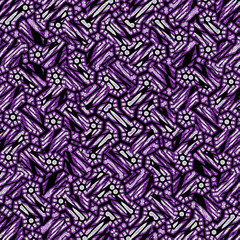 continuous mosaic of zigzag elements in violet and purple colors