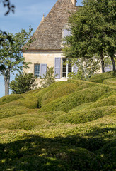 Topiary in the gardens of the Jardins de Marqueyssac in the Dordogne region of France