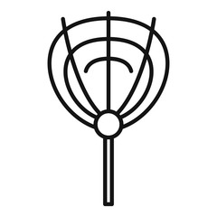 Hand fan stick icon. Outline hand fan stick vector icon for web design isolated on white background