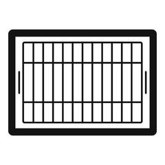 American football field icon. Simple illustration of american football field vector icon for web design isolated on white background