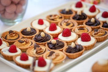 Pink cupcakes with strawberries