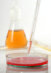 image of laboratory glassware closeup