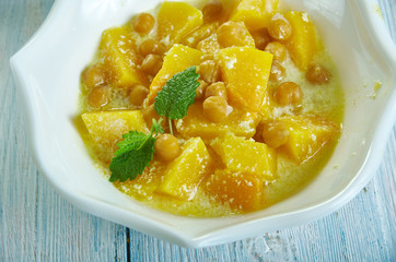 Chickpea and squash coconut curry