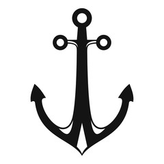 Ship anchor icon. Simple illustration of ship anchor vector icon for web design isolated on white background