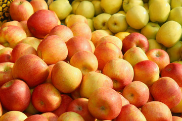 Naklejka na ściany i meble apples in the market