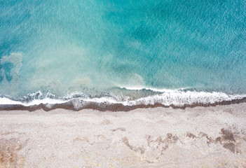 Summer aerial photo of beach and ocean. Gran Canaria landscape. 