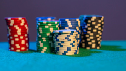 poker chips and poker dice 