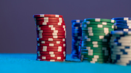 poker chips and poker dice 