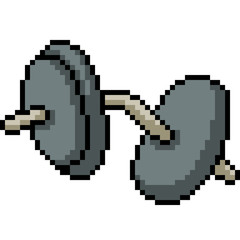 Obraz premium vector pixel art broken dumbbell