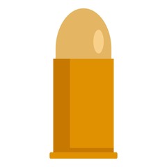 Rifle bullet icon. Flat illustration of rifle bullet vector icon for web design