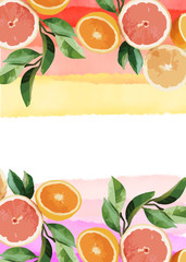 Orange and leaves illustration