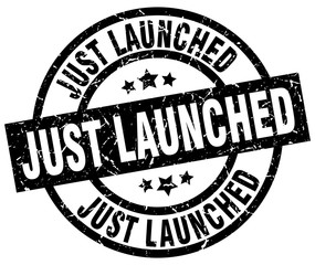 just launched round grunge black stamp