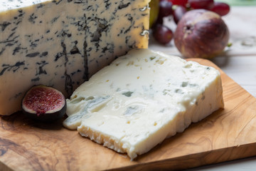 Gorgonzola picant and dolce Italian blue cheese, made from unskimmed cow's milk in North of Italy