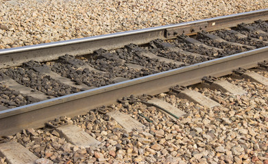 Naklejka premium the section of the railway near passenger station