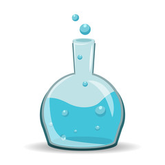 Chemical experiment. Test tube Liquid. For your design.