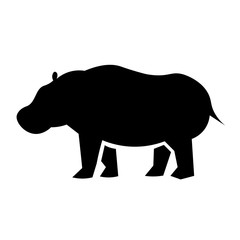 Hippopotamus Icon Vector