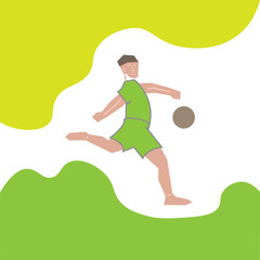 football player with a ball on an abstract background