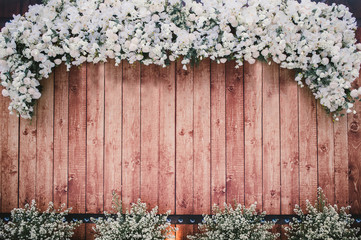 Beautiful backdrop wood flowers vintage wedding background wallpaper.