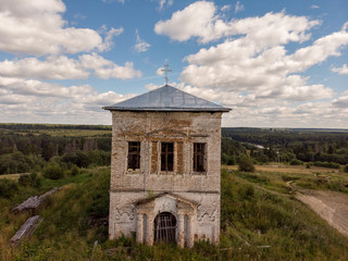 View of the old brick church