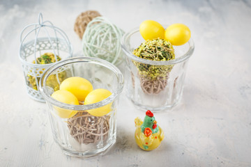 Spring easter table setting