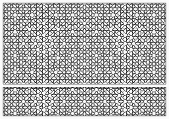 Oriental geometric ornament. Laser cutting template.