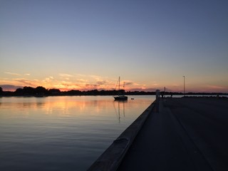 sunset at pier