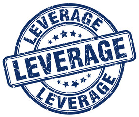 leverage blue grunge stamp