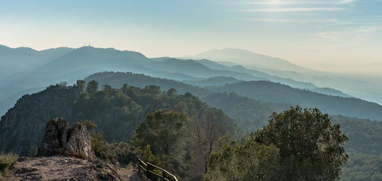 Chain Of Mountains With Different Tones Because Of Disharmony