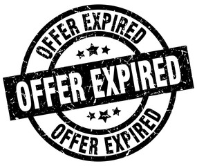offer expired round grunge black stamp