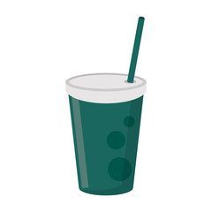 Soda cup with straw