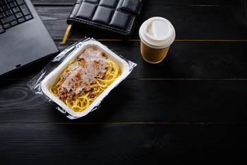 spaghetti Bolognaise or Bolognese with savory minced beef