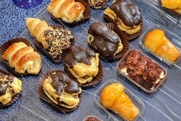 Assortment of Italian pastries ready to be enjoyed