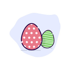 Easter eggs. Vector illustration. Eggs vector icons flat style. Easter eggs isolated vector. - stock vector